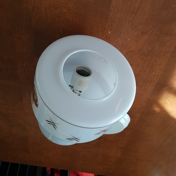 Vintage milk glass pendant light - Picture 5 of 9